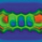 Фотография молекулы пентоцена, полученная с помощью атомного силового микроскопа IBM