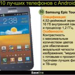 10. Samsung Epic Touch 4G.  : 4,52- , 16      1,2 . :          ;   -         -.
