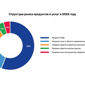 Рис. 1. Структура продуктов и услуг на рынке в 2022 году. Источник: ЦСР